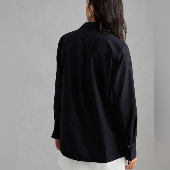 Maeve Black Button Down Shirt Top w/Dog Pet Appliqué, Size XXS NWT - Picture 4 of 8